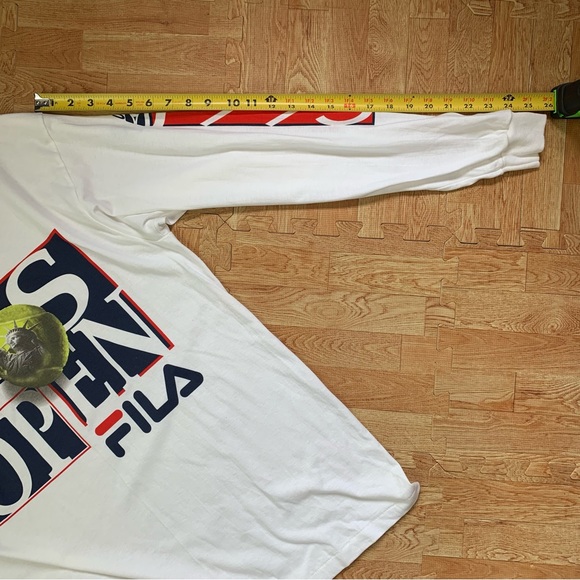 RARE Vintage 1995 Fila US Open Tennis Shirt Medium Long Sleeve 90s USA NOS NWT - Picture 7 of 10